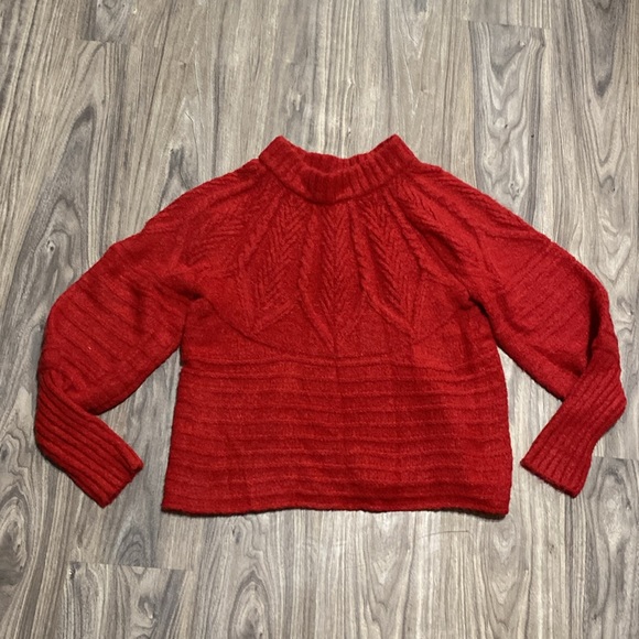 Crewneck Femme Pullover Sweater Red XS - Picture 8 of 11
